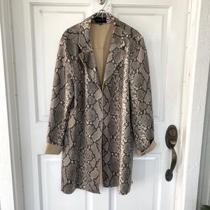 Snake Faux Suede Jacket